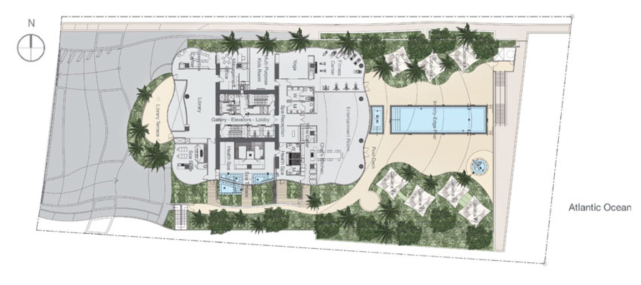 Siteplan for Regalia, Luxury Oceanfront Condominiums Located at 19505 Collins Avenue, Sunny Isles Beach, Florida 33160