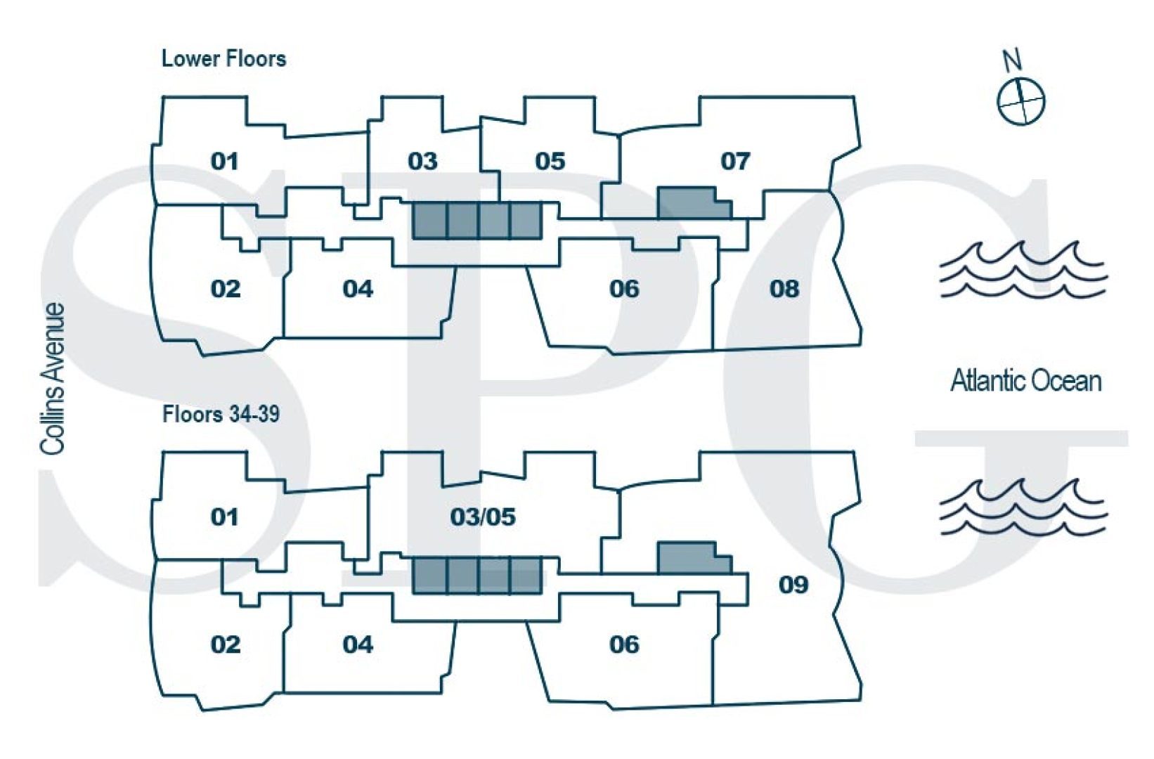 Siteplan for The Setai, Luxury Oceanfront Condominiums Located at 101 20th Street, Miami Beach, Florida 33139