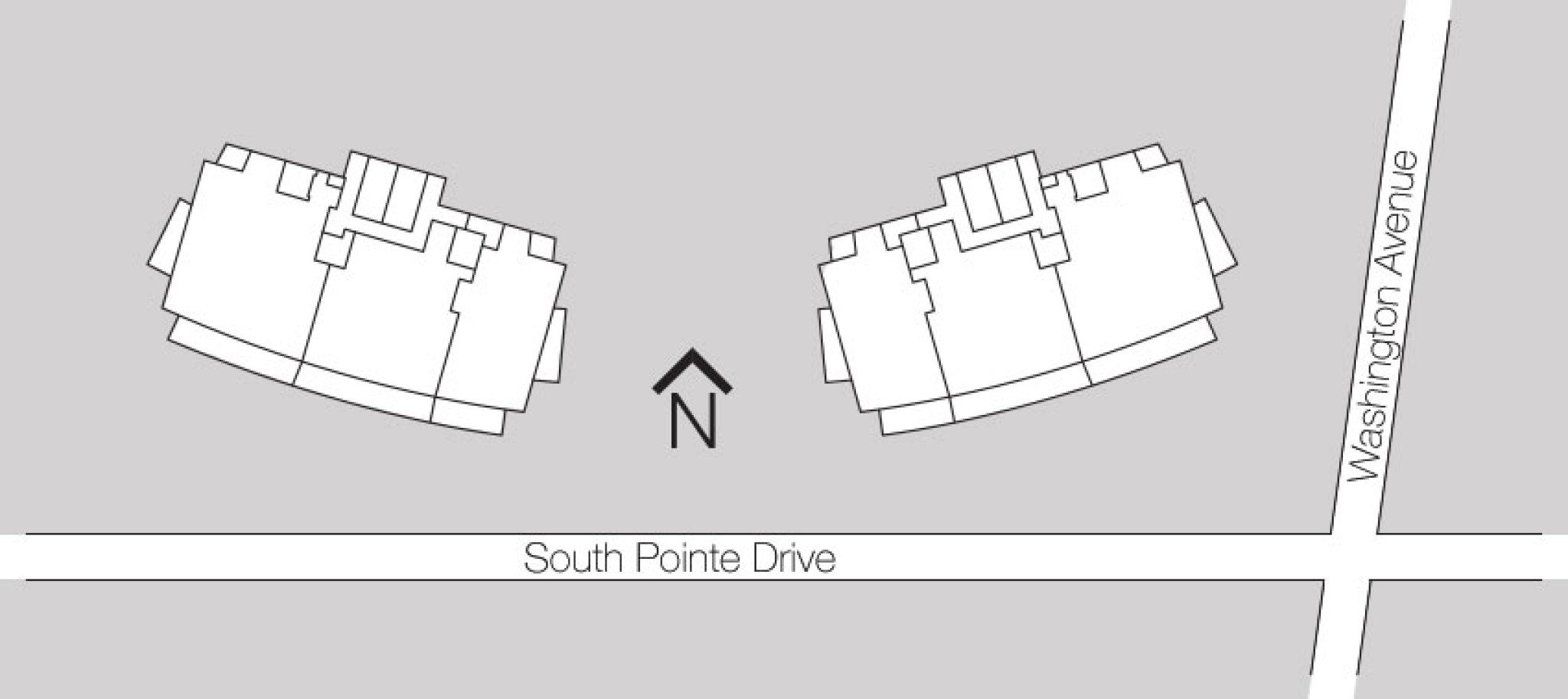 Geländeplan für Marea South Beach, Luxury Seaside Wohnungen in 801 South Pointe Drive, Miami Beach, Florida 33139