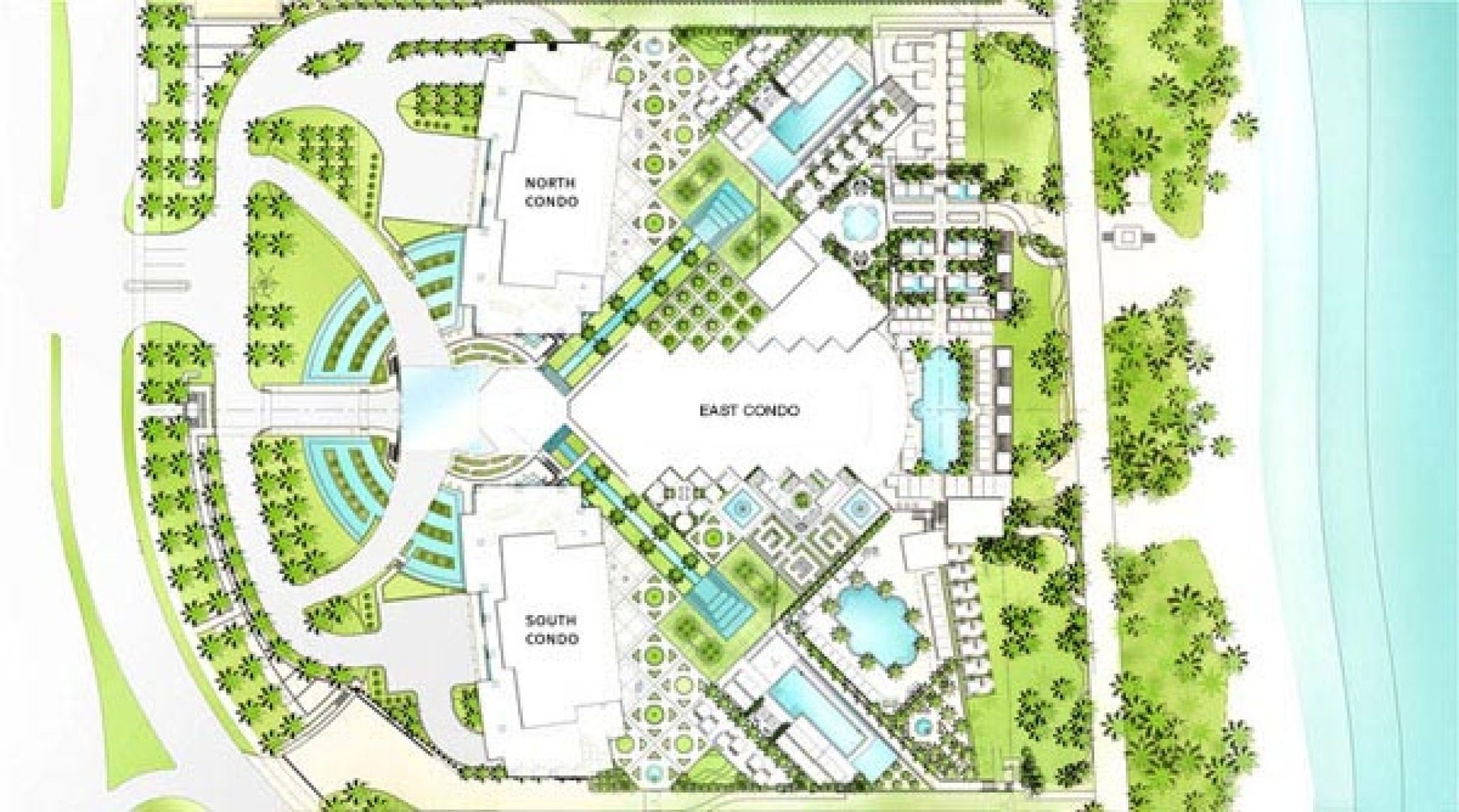 Siteplan for St. Regis Bal Harbour, Luxury Oceanfront Condominiums Located at 9701-9705 Collins Avenue, Bal Harbour, Florida 33154
