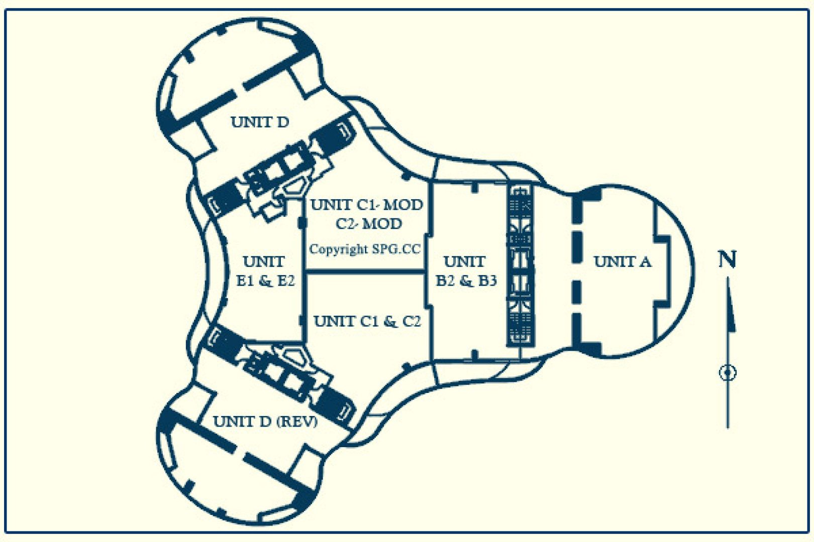 Siteplan for Trump Towers, Luxury Oceanfront Condominiums Located at 15811-16001 Collins Avenue, Sunny Isles Beach, Florida 33160