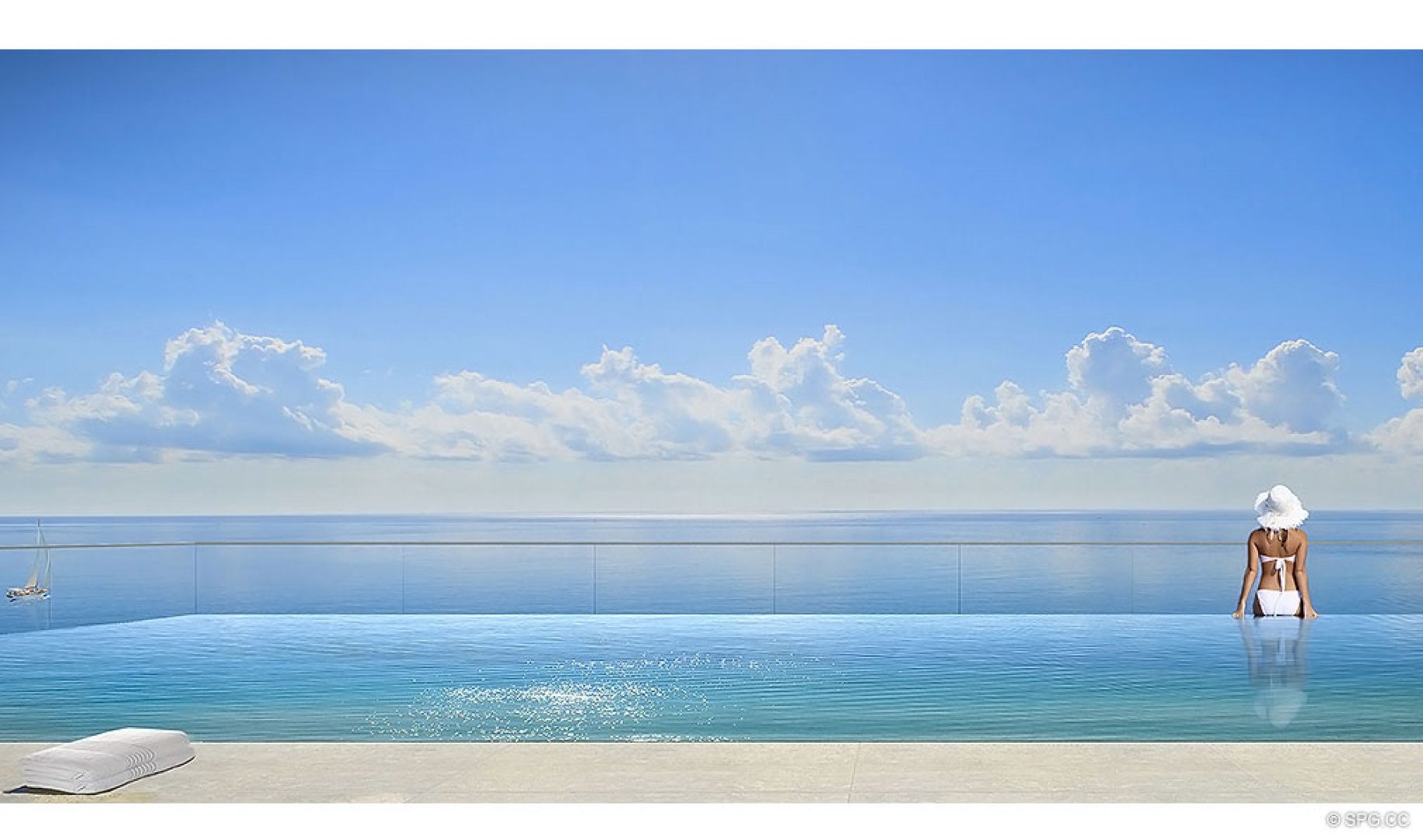Beachfront Pool at Turnberry Ocean Club, Luxury Oceanfront Condos Located at 18501 Collins Avenue, Sunny Isles Beach, Miami 33160