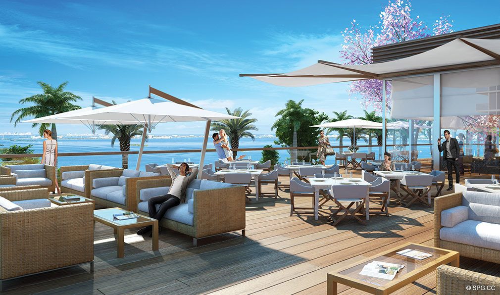 Fantastic Social Spaces at Paraiso Bayviews, Luxury Seaside Condos in Miami, Florida 33137