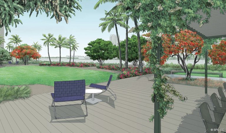 Landscaping Design for Palazzo del Sol, Luxury Waterfront Condominiums Located on Fisher Island, Miami Florida 33109