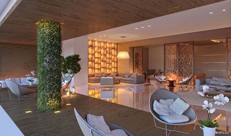 Lobby Concept for Palazzo del Sol, Luxury Waterfront Condominiums Located on Fisher Island, Miami Florida 33109