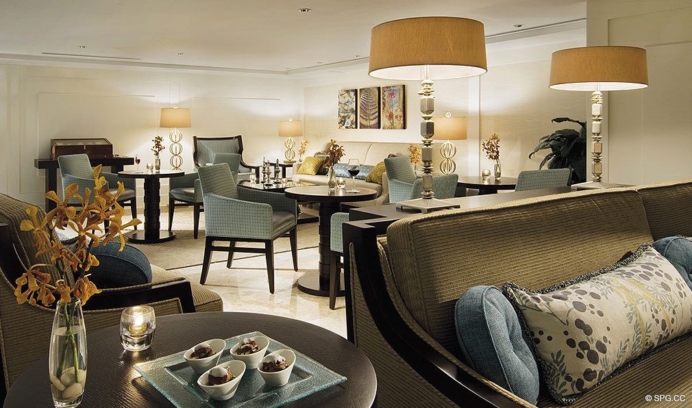 Club Room inside the Ritz-Carlton Residences, Luxury Oceanfront Condos in Fort Lauderdale