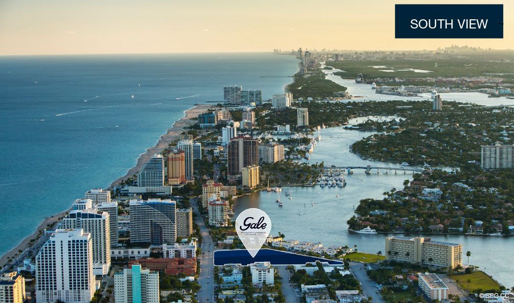 South View from Gale Hotel and Residences, Luxury Waterfront Condos in Fort Lauderdale, Florida 33304