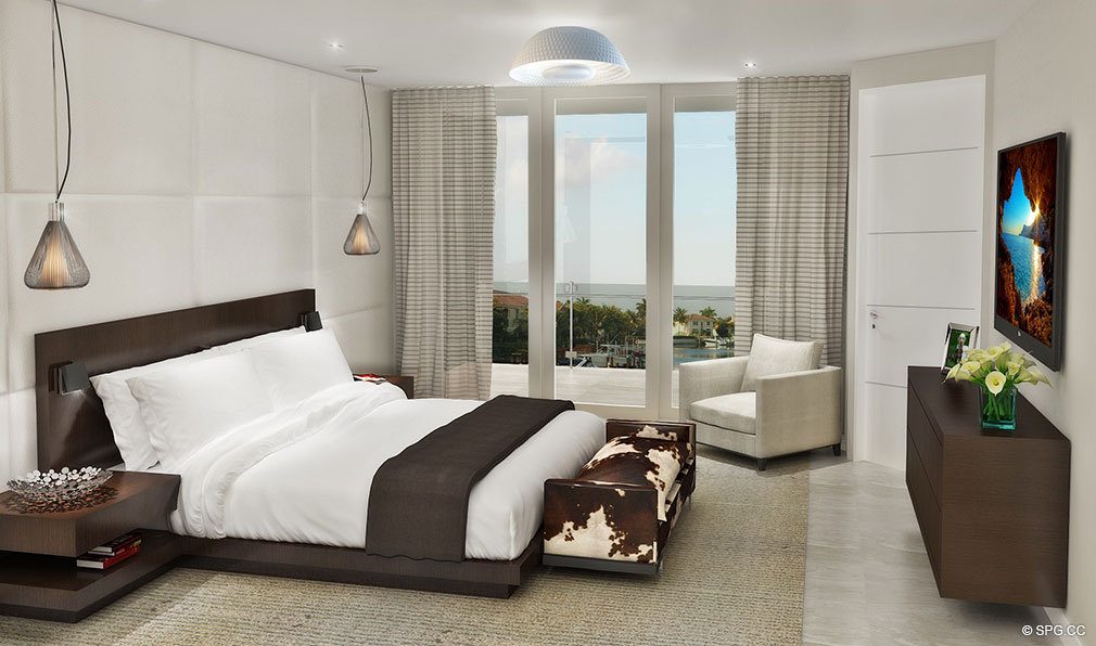 Interior Bedroom Concept for Sky230, Luxury Waterfront Townhomes in Lauderdale-by-the-Sea, Florida 33308