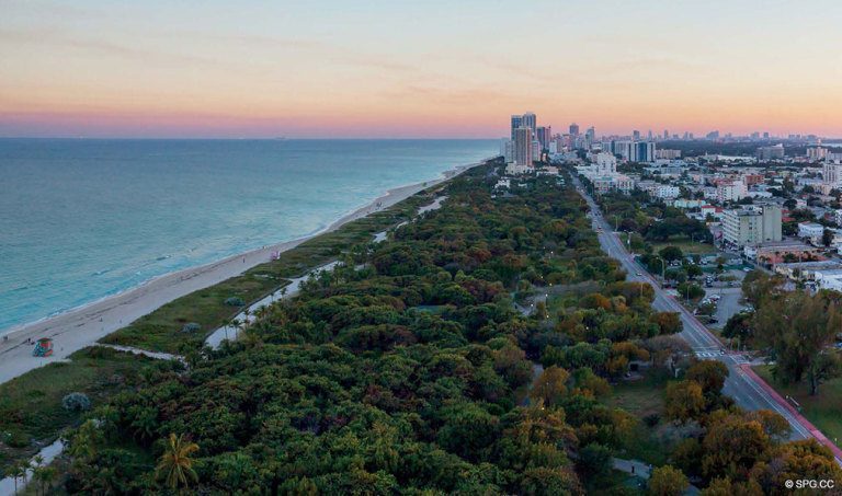 Southern View from Eighty Seven Park, Luxury Oceanfront Condos in Miami Beach, Florida 33154