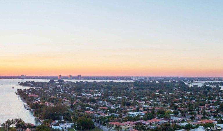 Northwest Intracoastal Views from Eighty Seven Park, Luxury Oceanfront Condos in Miami Beach, Florida 33154