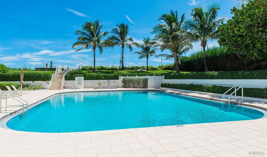 Pool Area at The Stratford, Luxury Oceanfront Condos in Palm Beach, Florida 33480