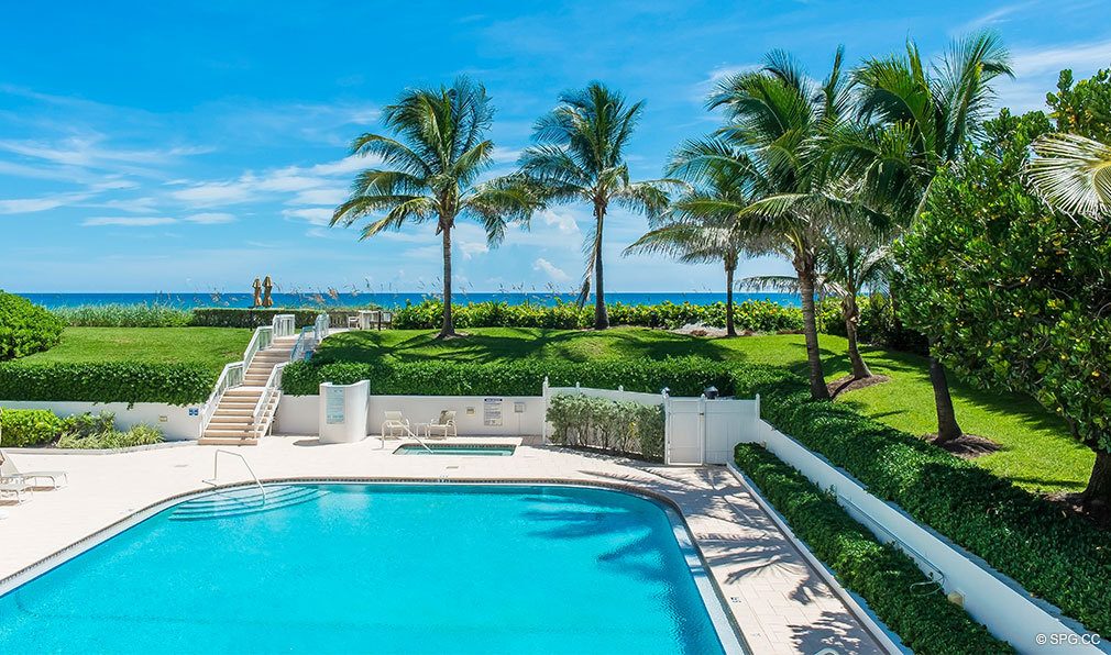 Oceanfront Pool at The Stratford, Luxury Oceanfront Condos in Palm Beach, Florida 33480