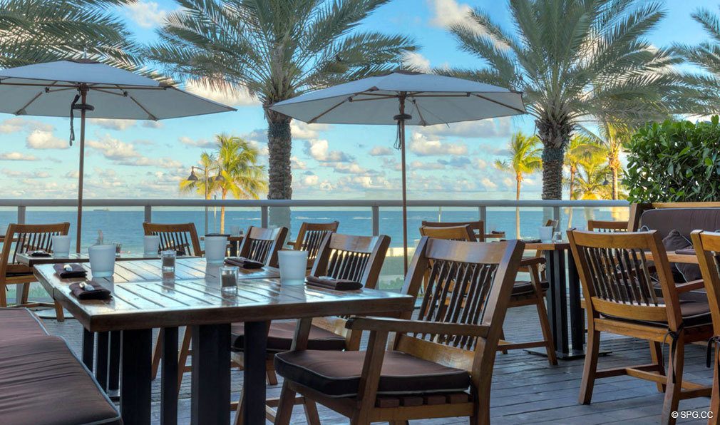 Beachfront Dining at The W Fort Lauderdale, Luxury Oceanfront Condos in Fort Lauderdale, 33304