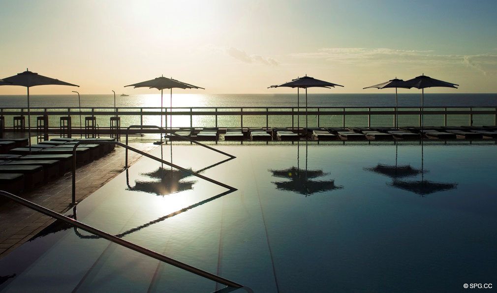 Oceanfront Pool at The W Fort Lauderdale, Luxury Oceanfront Condos in Fort Lauderdale, 33304