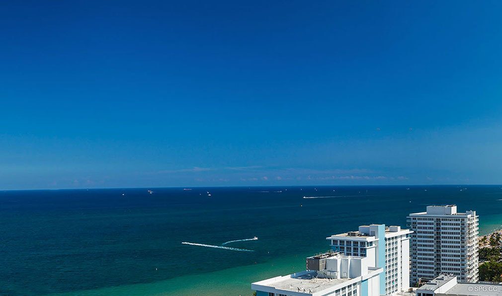 Southeast Ocean Views from The W Fort Lauderdale, Luxury Oceanfront Condos in Fort Lauderdale, 33304
