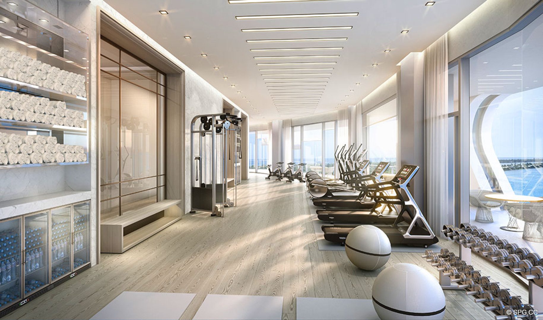 Fitness Center at The Bristol, Luxury Waterfront Condos in West Palm Beach, Florida 33401