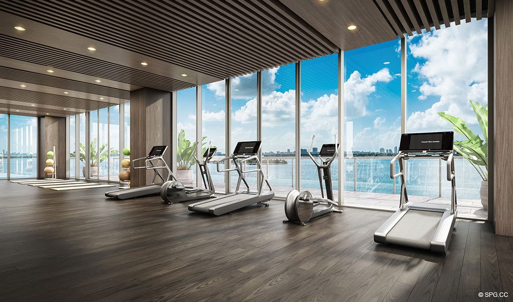 Fitness Center at Elysee, Luxury Waterfront Condos in Miami, Florida 33137