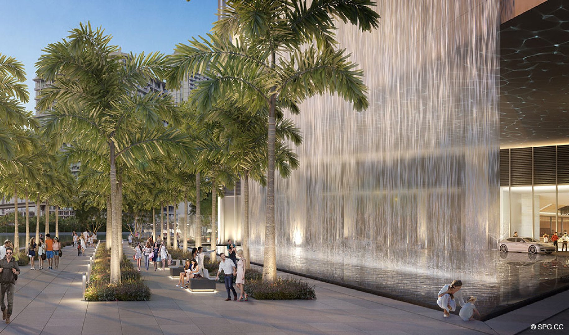 Port Cochere at One River Point, Luxury Waterfront Condos in Miami, Florida 33130