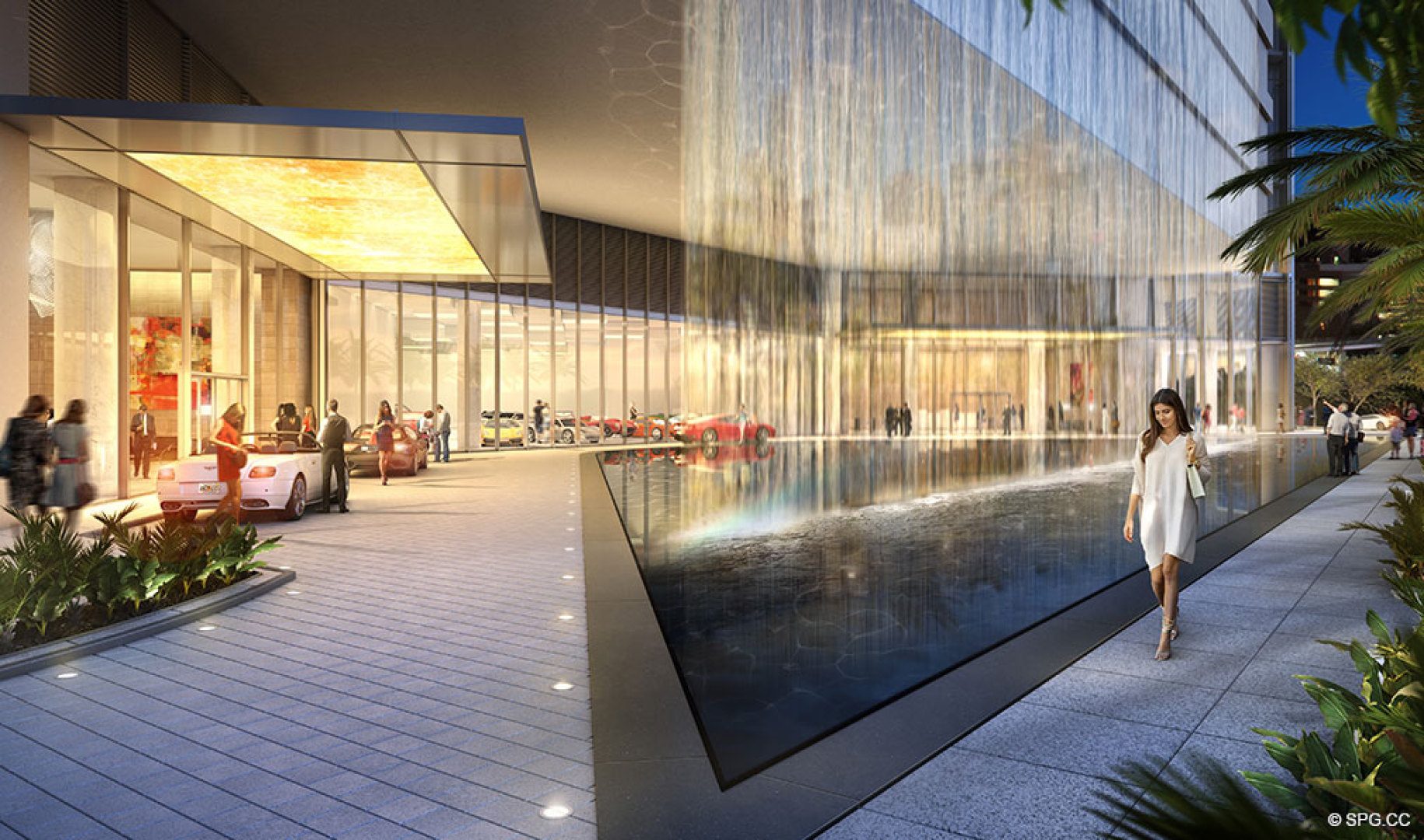 Port Cochere with Valet at One River Point, Luxury Waterfront Condos in Miami, Florida 33130