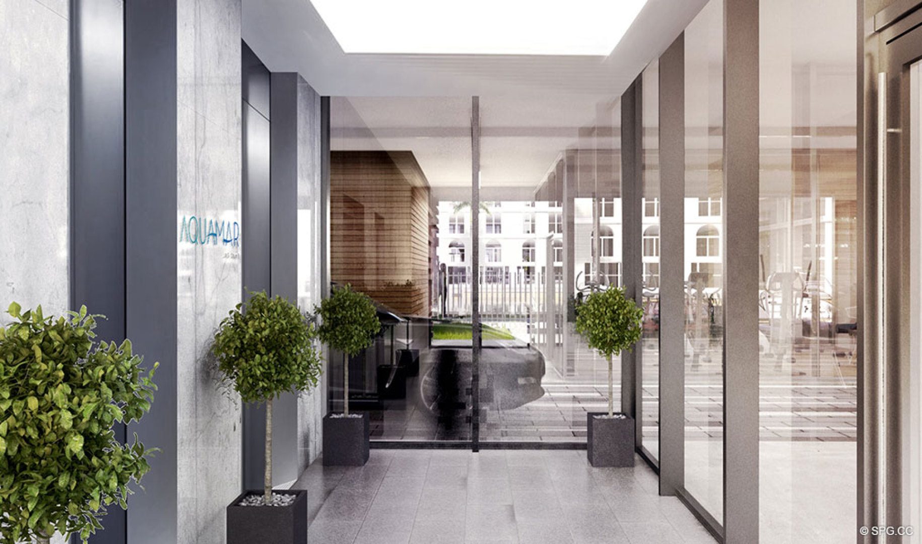 Elevator Landing at AquaMar Las Olas, Luxury Waterfront Condos in Fort Lauderdale, Florida 33301