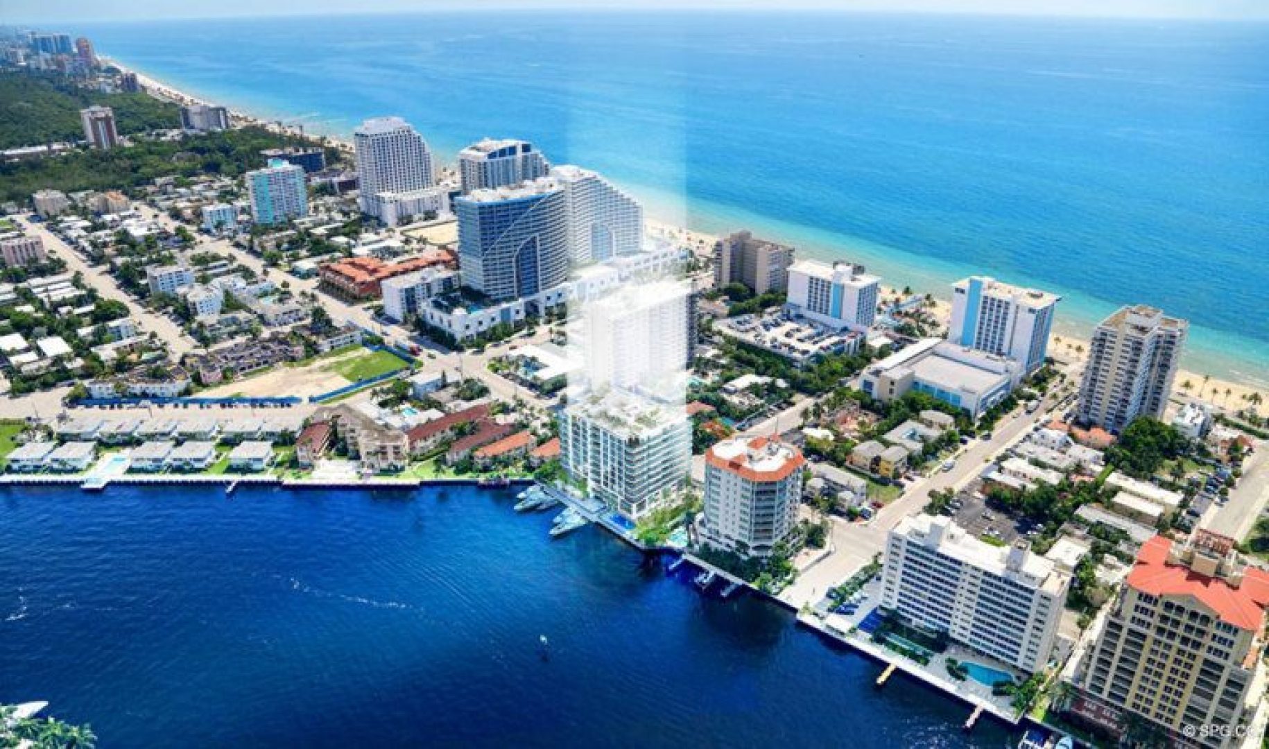 Northern View of 321 at Water's Edge, Luxury Waterfront Condos in Fort Lauderdale, Florida 33304