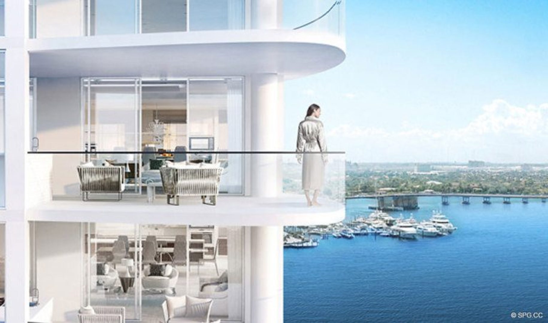 Gorgeous Terrace Views from 321 at Water's Edge, Luxury Waterfront Condos in Fort Lauderdale, Florida 33304