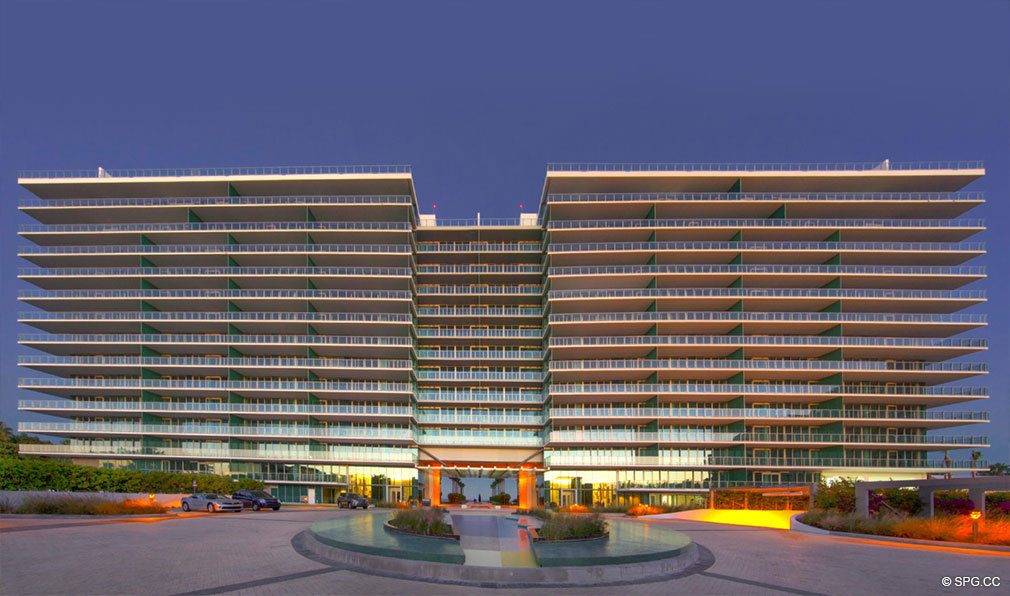 Sunset View of Oceana Key Biscayne, Luxury Oceanfront Condos in Miami, Florida 33149