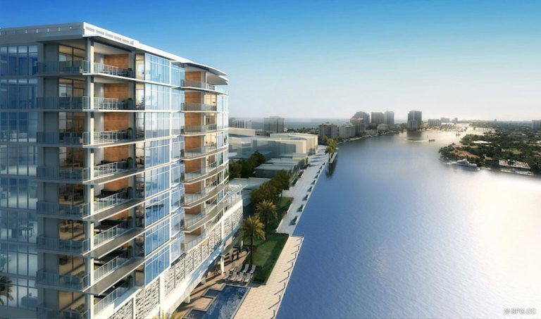 Intracoastal View of Adagio Fort Lauderdale Beach, Luxury Waterfront Condos in Fort Lauderdale, Florida 33304