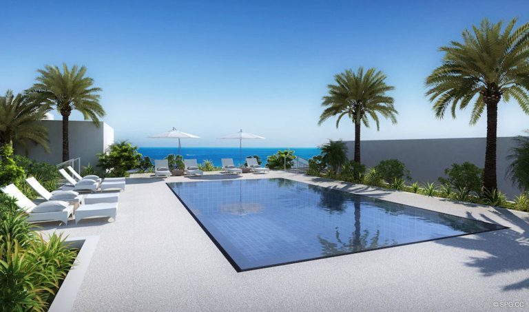 Rooftop Pool at Adagio Fort Lauderdale Beach, Luxury Waterfront Condos in Fort Lauderdale, Florida 33304
