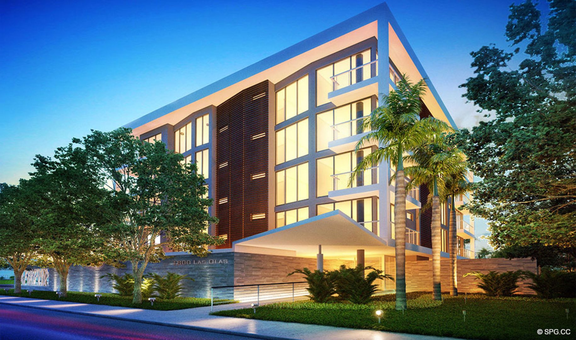 Entry View of 1800 Las Olas, Luxury Waterfront Condos in Fort Lauderdale, Florida 33301