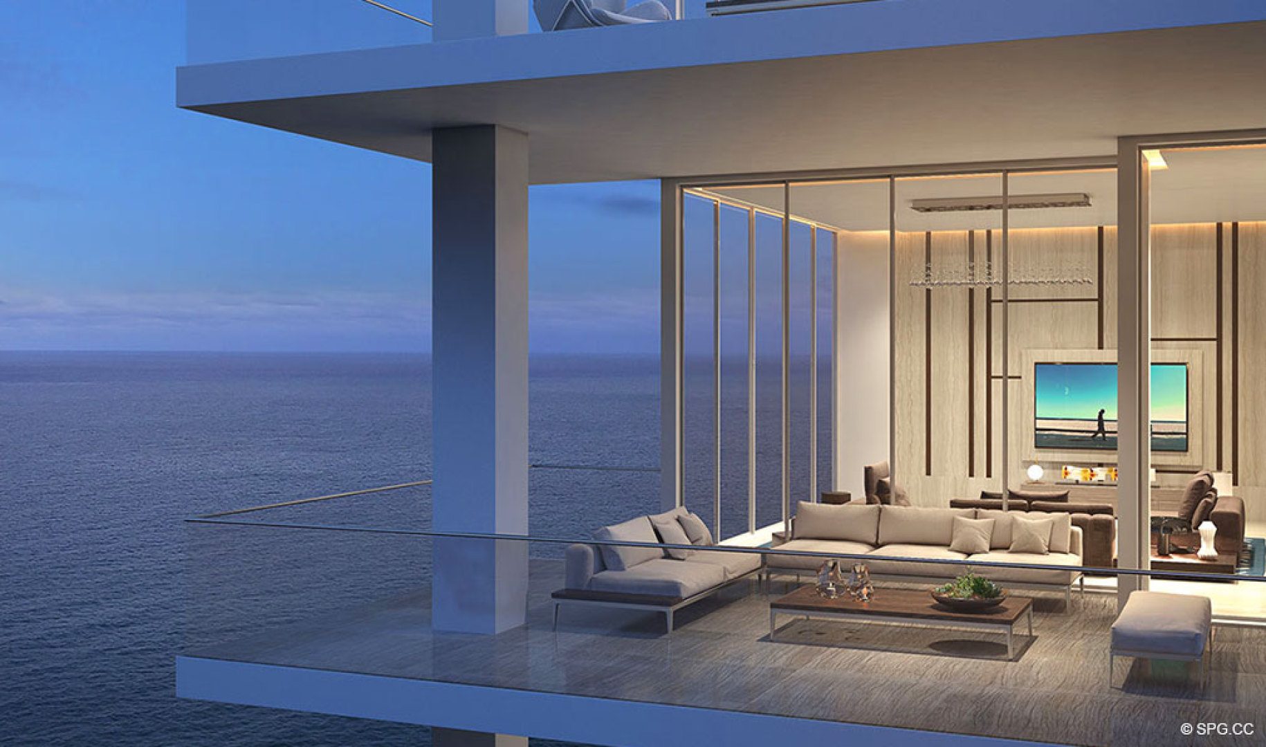 Gorgeous Terrace Evenings from 5000 North Ocean, Luxury Oceanfront Condos in Riviera Beach