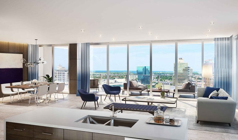 Spectacular Views from 100 Las Olas, Luxury Condos in Fort Lauderdale, Florida 33301