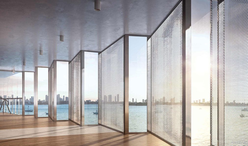 Gorgeous Views from Monad Terrace, Luxury Waterfront Condos in South Beach, Miami, Florida 33139.