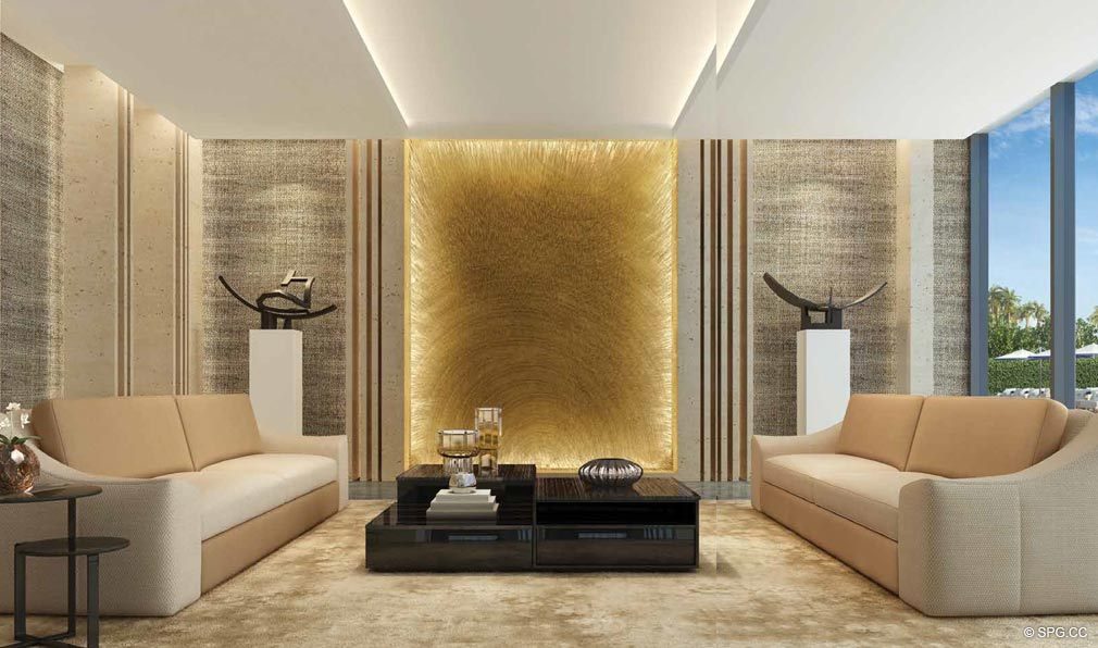 Lavish Social Spaces in Fendi Chateau Residences, Luxury Oceanfront Condos in Surfside, Miami Beach