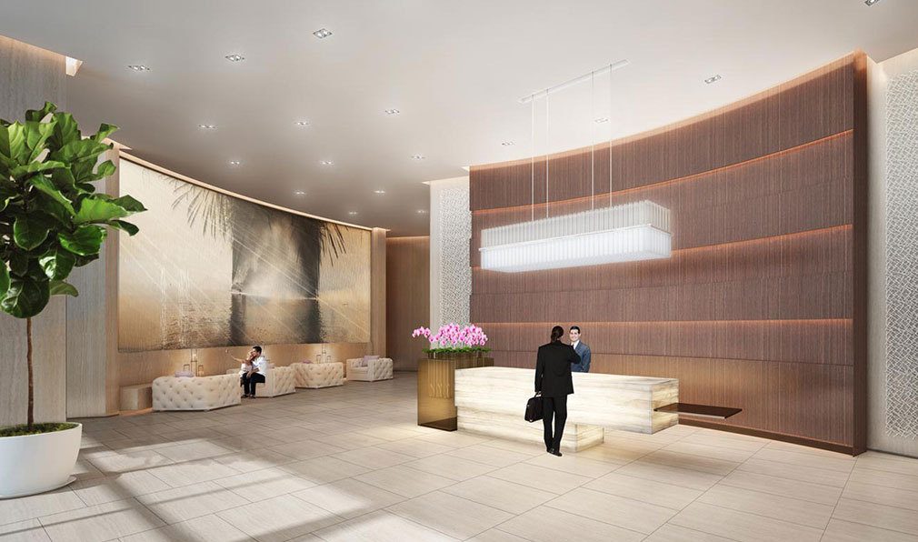 Main Lobby inside Akoya Boca West, Luxury Condos in Boca Raton, Florida 33432