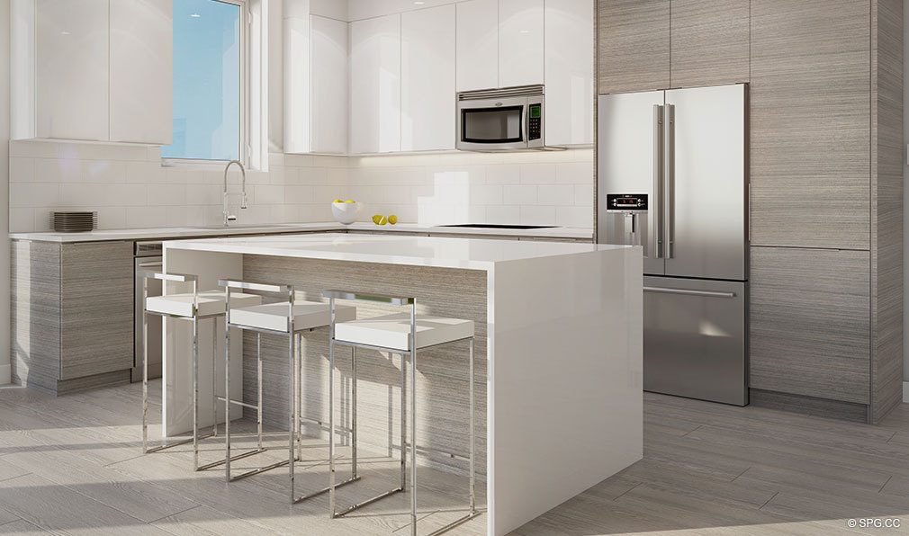 Customized Kitchens at Aura Pompano Beach, Luxury Seaside Condos in Pompano Beach, FL 33062