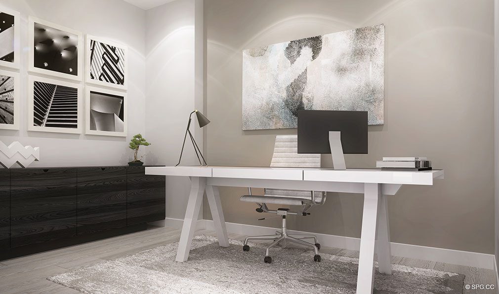 Office Den at Aura Pompano Beach, Luxury Seaside Condos in Pompano Beach, FL 33062