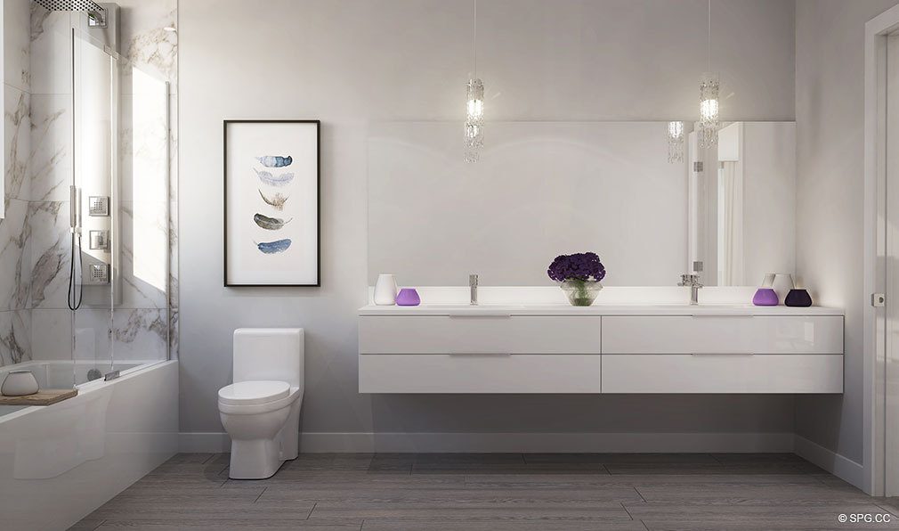 Luxurious Baths in Aura Pompano Beach, Luxury Seaside Condos in Pompano Beach, FL 33062