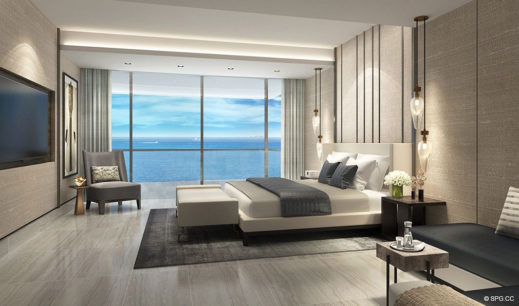 Master Suite Design for Oceanbleau, Luxury Waterfront Condos in Hollywood Beach, Florida 33019