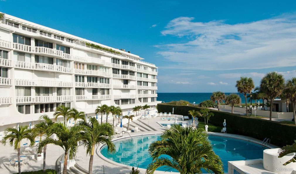 Pool and Ocean View from Sun & Surf, Luxury Oceanfront Condos in Palm Beach, Florida 33480