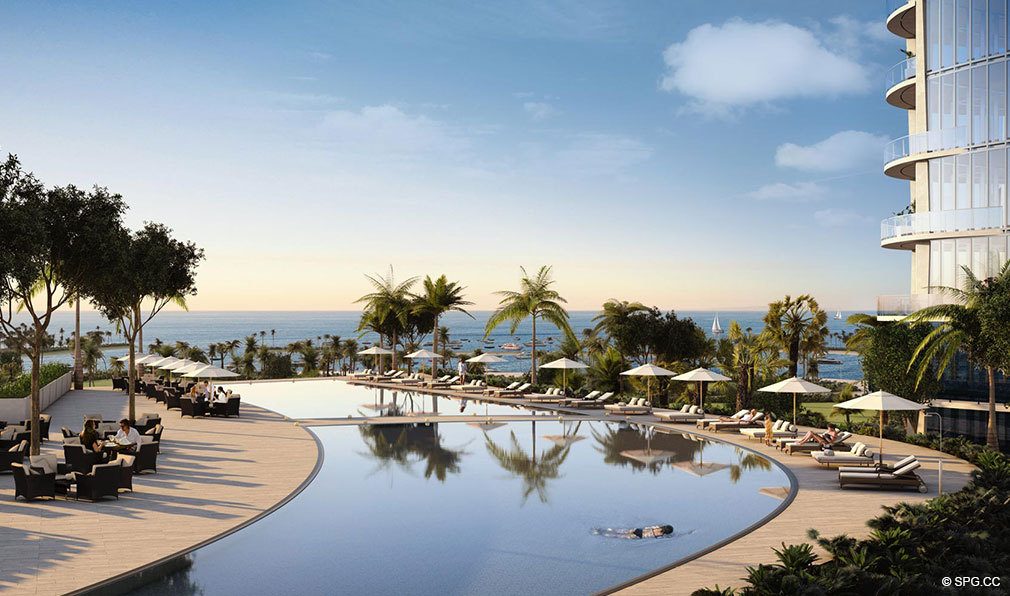 Pool Area for Club Residences at Park Grove, Luxury Waterfront Condos in Miami, Florida 33133