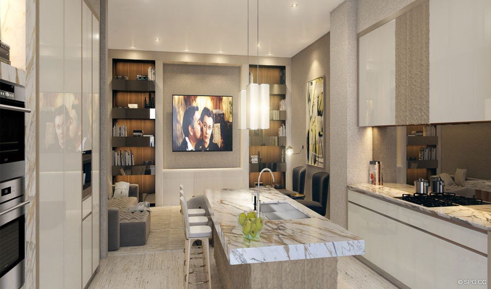 Gourmet Kitchens at Park Grove, Luxury Waterfront Condos in Miami, Florida 33133