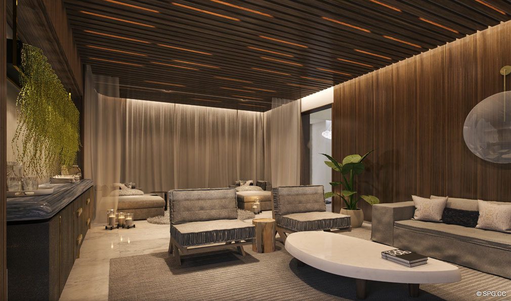Club Room at Park Grove, Luxury Waterfront Condos in Miami, Florida 33133