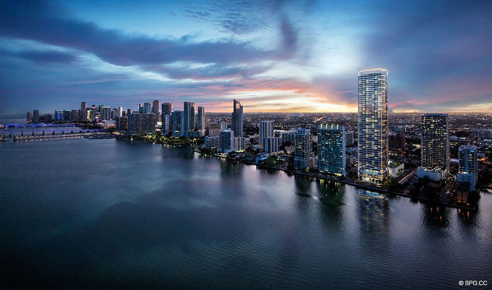 Miami Skyline at Missoni Baia, Luxury Waterfront Condos in Miami, Florida 33137