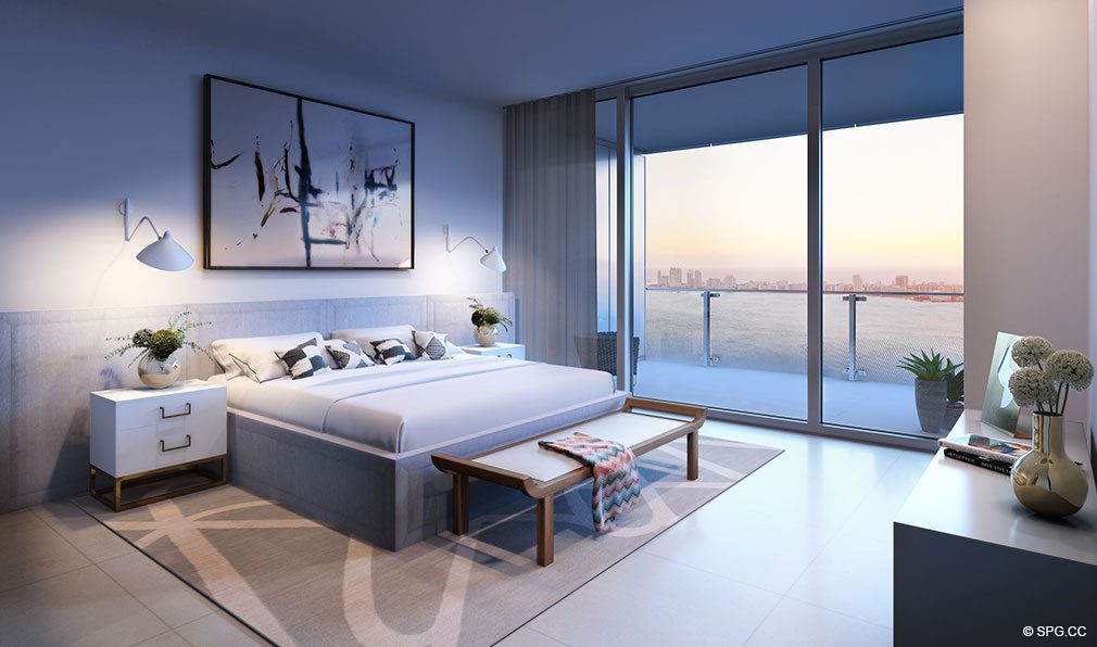 Luxurious Master Suites at Missoni Baia, Luxury Waterfront Condos in Miami, Florida 33137