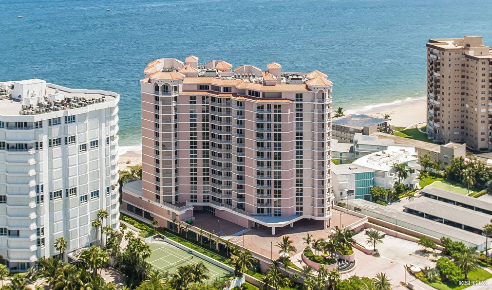 Aerial View of Europa by the Sea, Luxury Oceanfront Condos in Lauderdale-by-the-Sea, Florida 33062