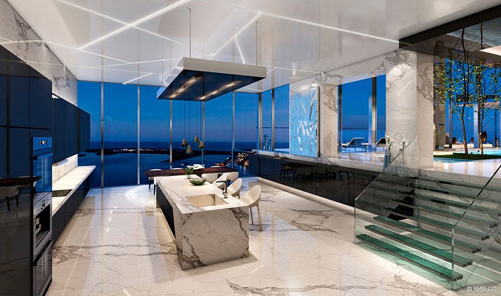 Poolside Beverage and Food Service at Echo Brickell, Seaside Luxury Condos in Miami, Florida 33131