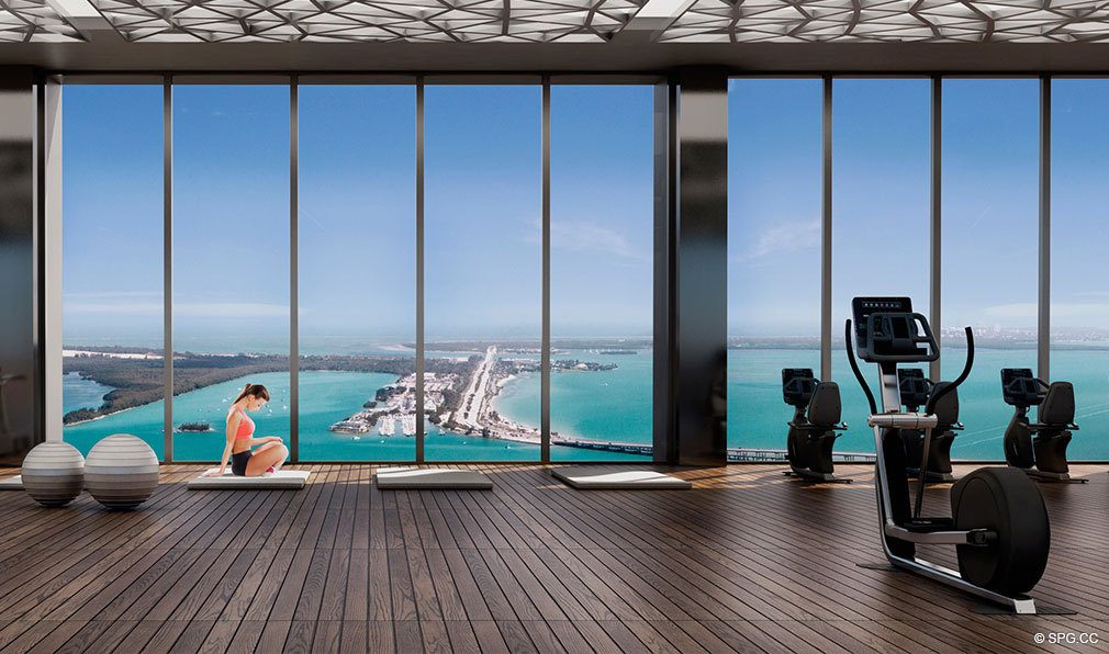 State of the Art Fitness Center at Echo Brickell, Seaside Luxury Condos in Miami, Florida 33131