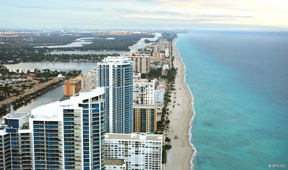 Northern Views from Apogee Beach, Luxury Oceanfront Condos in Hollywood Beach, Florida 33019
