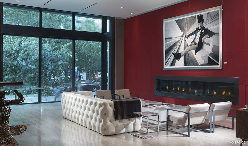 Elegant Social Spaces in Bond on Brickell, Luxury Seaside Condos in Miami, Florida 33131